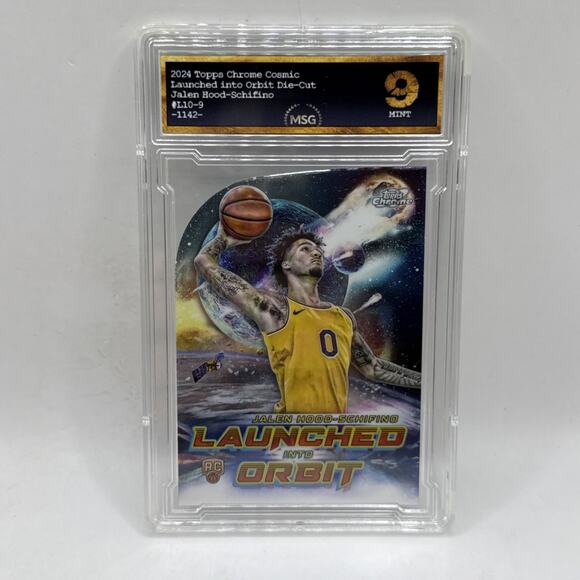 2023-24 Topps Cosmic Chrome Launched Into Orbit #LIO9 Jalen Hood-Schifino Graded - Picture 1 of 2